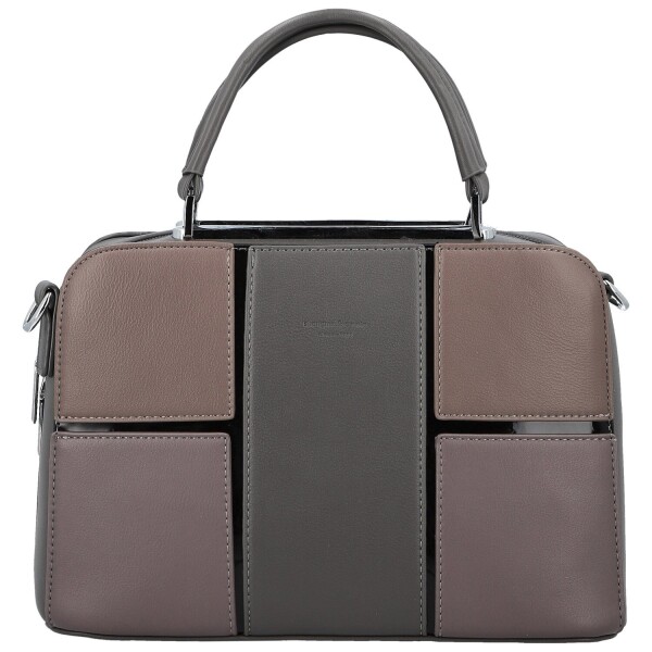 Luxusní dámská koženková kabelka do ruky Grace, šedá