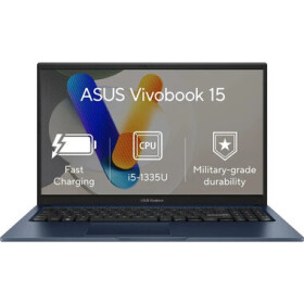 ASUS Vivobook 15 modrá / 15.6" FHD / Intel Core I5-1335U 1.3GHz / 16GB / 512GB SSD / Intel Iris Xe / W11H (X1504VA-NJ906W)