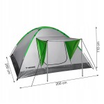 Turistický stan pro 4 osoby 200 x 200 x 110 cm - voděodolný