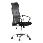 Kancelářská židle, houpací mechanismus, šedá síťovina, KA-E305 GREY