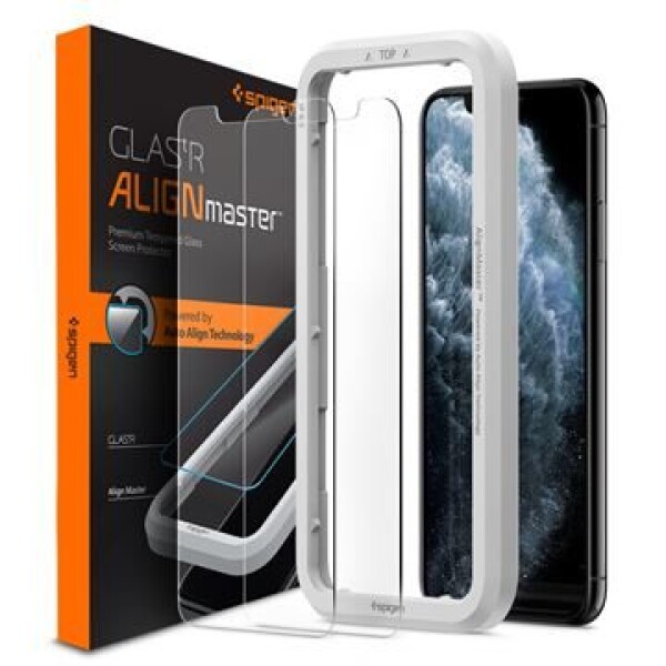 Spigen Align Glas.tR ochranné sklo pro Apple iPhone 11 Pro XS X / 2ks (AGL00109)