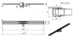 I-Drain - Linear 72 Nerezový sprchový žlab PRO SS Linear, délka 1200 mm, s hydroizolací IP5M12001X1