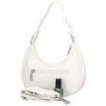 Trendy dámská koženková kabelka na rameno Tricia, bílá