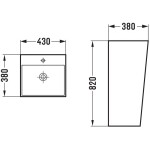 MEXEN - Liza volně stojící umyvadlo 43 x 38, černá mat 26154470