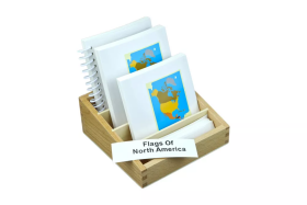 Moyo Montessori Moyo Montessori Vlajky Severní Ameriky - třísložkové karty