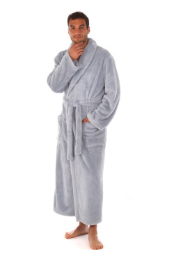 Pánský župan Jack extra nadměr nadměr Světle šedá nadměr 3XL