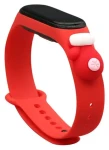 Hurtel Vánoční silikonový řemínek pro Xiaomi Mi Band 3 a 4 červená / Řemínek / Silikon / Vánoční motiv