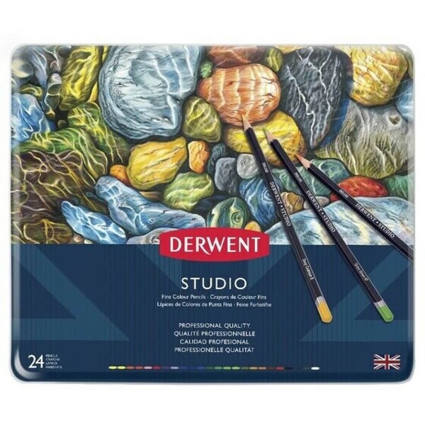 Derwent Studio sada 24 pastelových tužek pro detailní kresbu