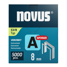 Novus tenké, drátové sponky typ A, 53 F/8 mm, Super Hard, 5000 ks