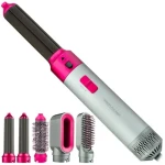 ProfiCare HAS 3132 P šedá/růžová / Multifunkční kulma na vlasy / 5 nástavců / 1000W (331320)