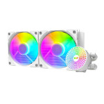 DarkFlash DC240 ARGB bílá / AiO chladič CPU / 2x 120 mm / ARGB podsvícení / 800-2000 RPM / 30 dB / Intel + AMD (DC240 ARGB White)