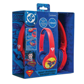 Lexibook 2v1 bluetooth skládací sluchátka Superman s limitem hlasitosti