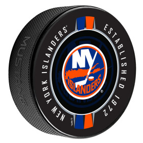 Mustang Puk New York Islanders NHL Ribbon Printed
