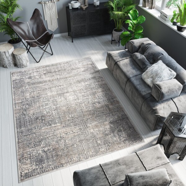 DumDekorace Designový moderní koberec se vzorem v hnědých odstínech Šířka: 80 cm | Délka: 150 cm