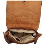Trendy dámská koženková crossbody kabelka Cassandra, hnědá