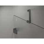 MEXEN/S - Lunar-B sprchový kout dveře křídlové levá 100 x 80 cm, transparent, grafit metal 832-100-080-95-00-L