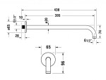 DURAVIT - Příslušenství Sprchové rameno, 41 cm, matná černá UV0670028046