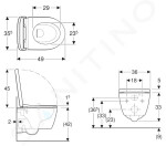 GEBERIT - iCon Závěsné WC se sedátkem SoftClose, Rimfree, matná bílá 502.381.JT.1