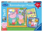 RAVENSBURGER Prasátko Peppa 3x49 dílků