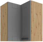 Horní rohová skříňka Luna 60x60 GN-72 2F (90°) Barva korpusu: Dub artisan, Barva dvířek: Clay Grey