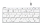 A4tech FBX51C bílá / Bezdrátová nízkoprofilová klávesnice / CZ layout / Bluetooth / 2.4GHz USB-A Nano přijímač (FBX51C-WH)