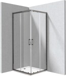 DEANTE - Funkia Evo obdélníkový sprchový kout s vaničkou, obdélníkový, 80x90 cm KYCPD089P
