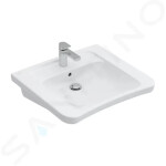 VILLEROY & BOCH - ViCare Umyvadlo 650x550 mm, s přepadem, otvor pro baterii, AntiBac, CeramicPlus, bílá 517867T2