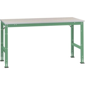 Manuflex AU6101.6011 Pracovní Přístavný stůl Univerzální standardní s Melaminplatte, Šxhxv = 1750 x 1200 x 760-870 mm rezedově zelená (RAL 6011)