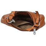 Jednoduchá dámská koženková kabelka přes rameno Alika, hnědá