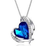 Náhrdelník Swarovski Elements Amorita Sapphire Blue, Modrá 45 cm + 5 cm (prodloužení)