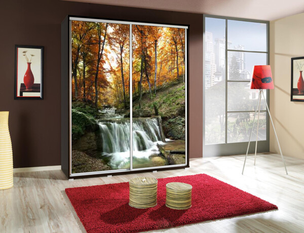 Šatní skříň Penelopa Les Barva korpusu: Kaštan - wenge, Rozměry: 155 cm
