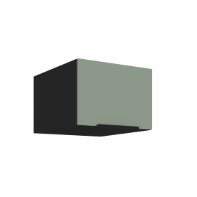 Horní skříňka Aria 50 NAGU-36 1F Barva korpusu: Černá, Barva dvířek: SA - Aquamarine AFM