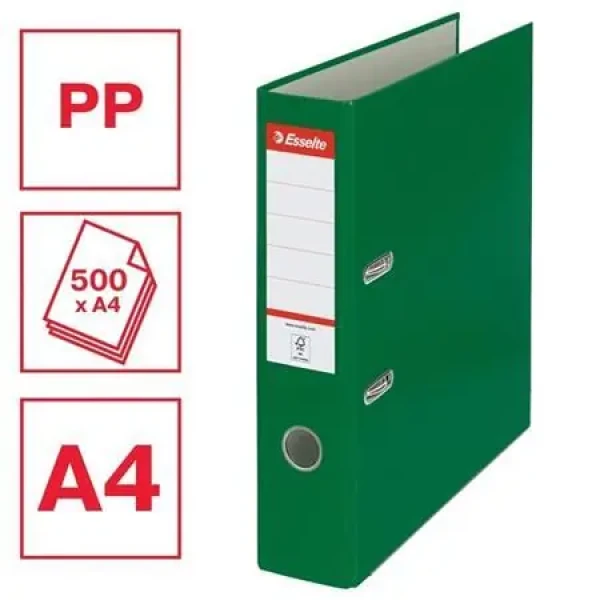 Esselte Economy zelená / Pořadač / A4 / Plast / 75 mm hřbet (11256)