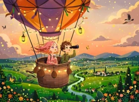 RAVENSBURGER Puzzle Láska je ve vzduchu XXL