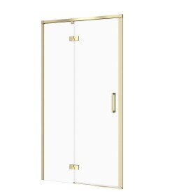 CERSANIT - Sprchové dveře LARGA s panty, zlatá mat, 100x195, levé, čiré sklo S164-067