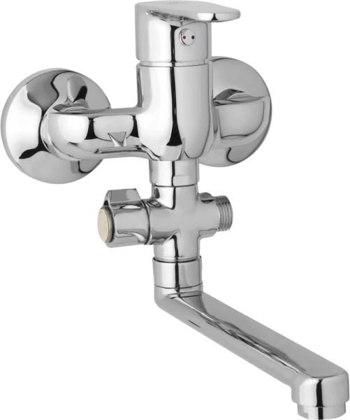 JB Sanitary Nástěnná umyvadlová a sprchová baterie TIRA, rozteč 100 mm, otočný přepínač, bez příslušenství, ramínko 300 mm D10 32 10