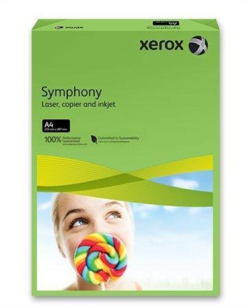 Xerografický papír barevný XEROX Symphony A4, 160g, 250ls - tmavě zelená