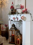 Chic Antique Lucerna Nature Décor Menší, přírodní barva, sklo, dřevo, kov