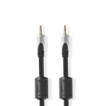 Nedis Stereo Audio kabel jack 3.5 mm (M) - jack 3.5 mm (M) 5.00 m černá (CAGC22000AT50)