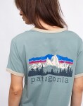 Tričko Patagonia W's Fitz Roy Foothills Ringer Tee Cover Green