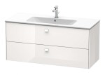 DURAVIT - Brioso Umyvadlová skříňka 55x122x48 cm, 2 zásuvky, lesklá bílá BR410402222