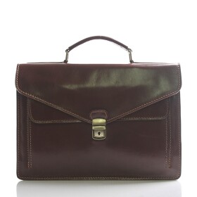 Dámská kožená aktovka Belinda, tmavě hnědá