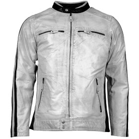 Pánská Kožená Bunda Wilder White Brixton Bílá Velikost: 4XL