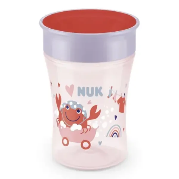 NUK hrnek Magic Cup s víčkem 230ml / červená (10255031)