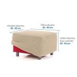 Super strečové potahy NIAGARA smetanová taburet (40 - 60 cm)
