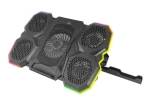 Esperanza EGC107 černá / Chladicí podložka pro notebook / 3× ventilátor 10 cm / RGB / 1 200–2 600 RPM / 5 poloh sklonu (EGC107)
