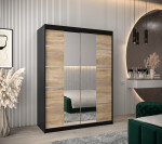 Šatní skříň Abi V4 Barva korpusu: Černá, Rozměry: 150 cm, Dveře: Černá