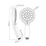 Mereo Mada vanová baterie s talířovou kulatou sprchou, bílá CBE60101SHM