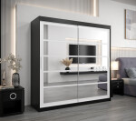 Šatní skříň Abi Ro2 Barva korpusu: Dub Sonoma, Rozměry: 250 cm, Dveře: Černá