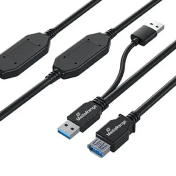 MediaRange MRCS244 černá / Aktivní prodlužovací kabel USB 3.0 / 15 m / 5 Gbit/s (MRCS244)